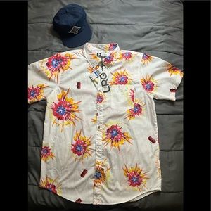 Mens LRG (Lifted Research Group) Button Down T-shirt